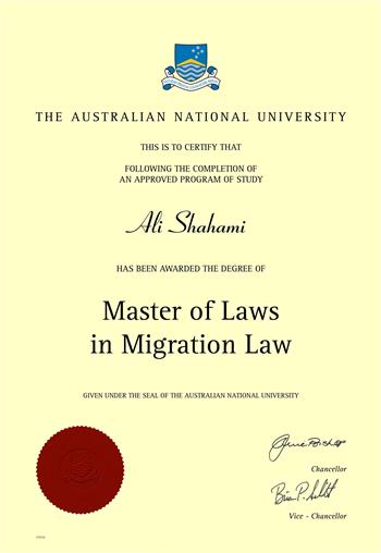 Master of Laws in Australian Migration Law in Practice
