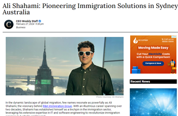 Ali Shahami in CEO Weekly News Ali Shahami in CEO Weekly News
